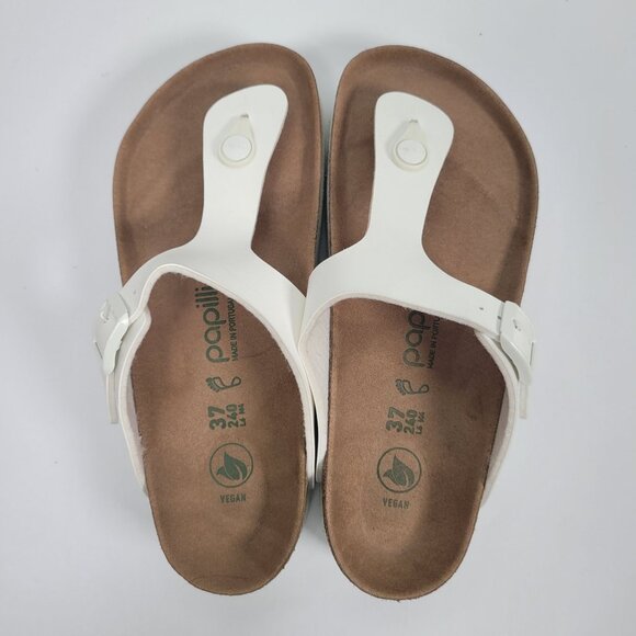 Papillio by Birkenstock Gizeh Platform Vegan Womens White Sandal US Size 6 EU 37 - Picture 5 of 8